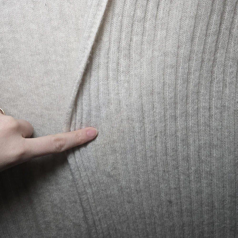 Alashan Womens Cashmere Open Front Cardigan Size L Cream Quiet Luxury Minimalist - Picture 11 of 14